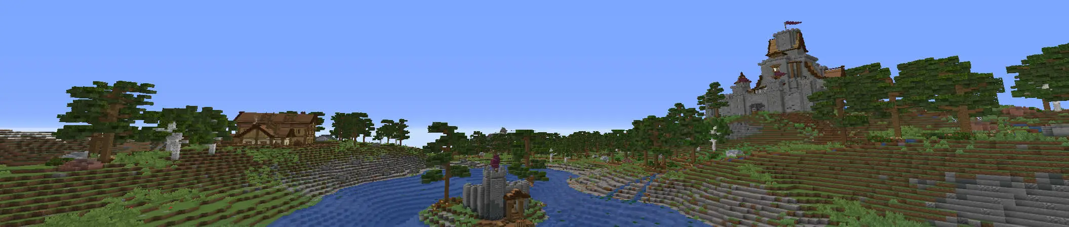 Замок в высокой долине panorama