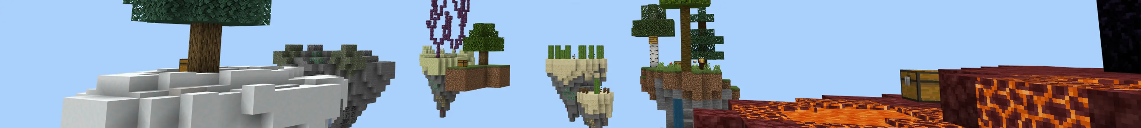 Skyblock на облаках panorama