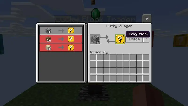 Скриншот Skyblock с блоками удачи №2