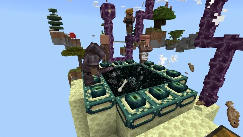 Скриншот Skyblock: дождь из мобов №6