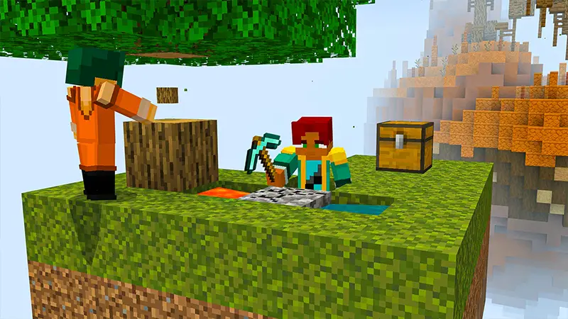 Скриншот Skyblock: пещеры №1