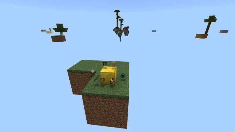 Скриншот Skyblock с одним блоком №1