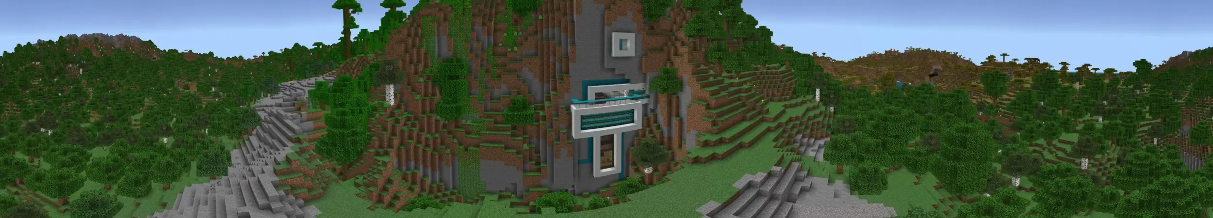 Современный дом в горах panorama