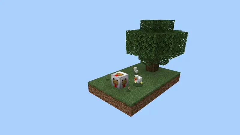 Скриншот Мобы-блоки: испытание одним блоком №2