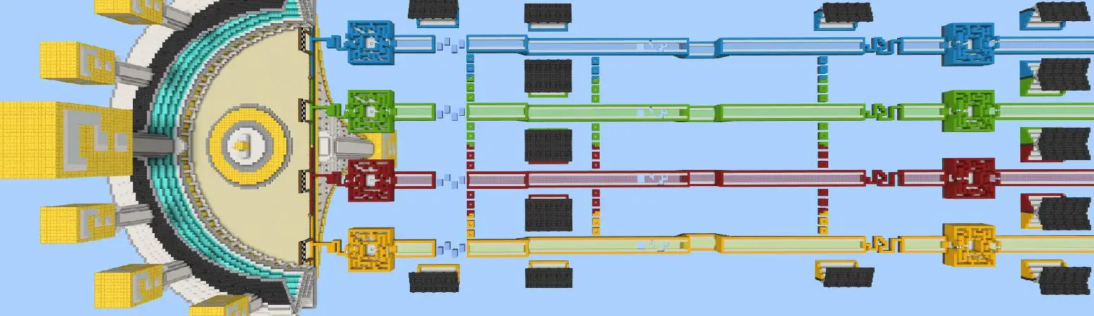 Гонка с блоками удачи panorama
