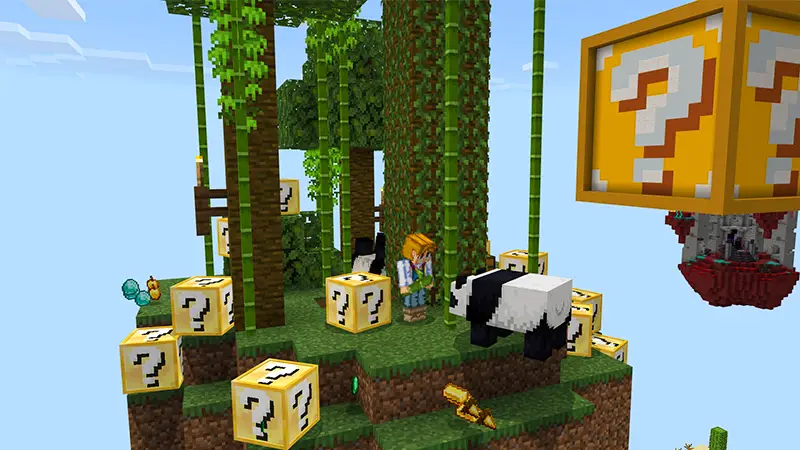 Скриншот Skyblock с блоками удачи №5