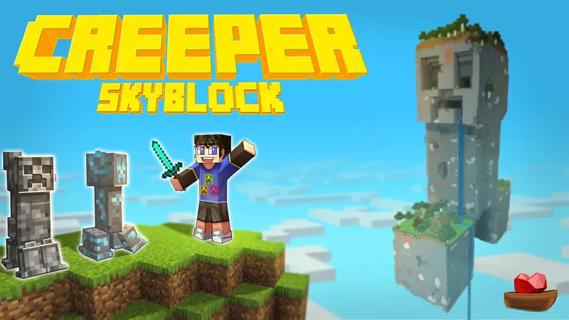 Skyblock: криперы