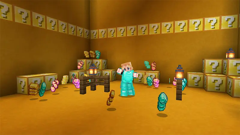 Скриншот Skyblock с блоками удачи №5