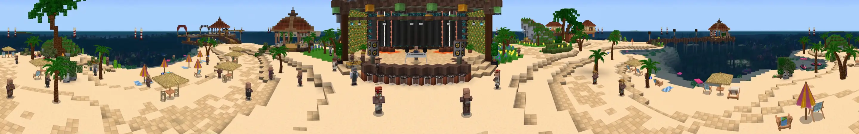 Летняя пляжная вечеринка panorama