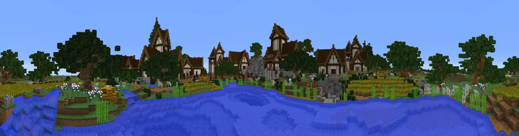 Деревенское озеро panorama