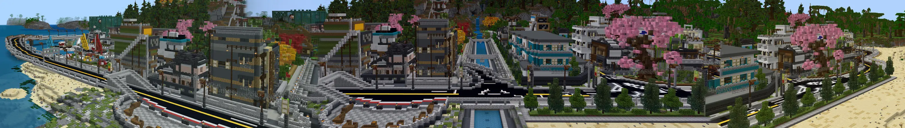 Современный японский город panorama