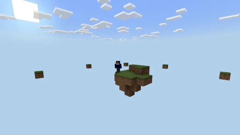 Скриншот Испытание с паркуром на Skyblock №1