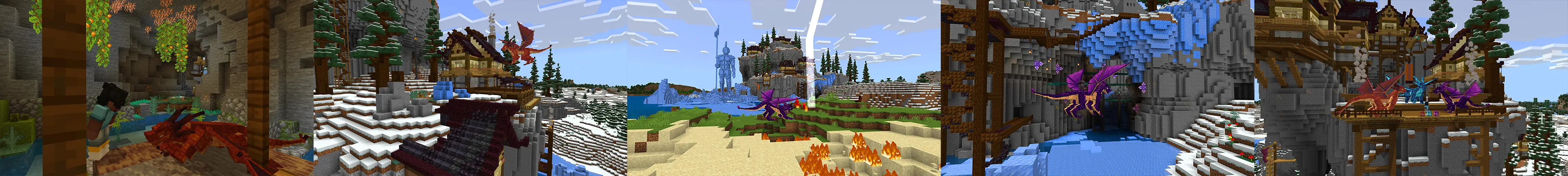 Деревня замороженных драконов panorama