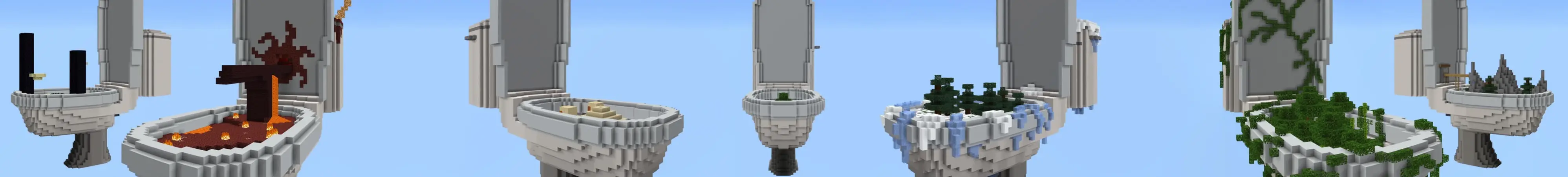 Гигантский туалет Skyblock panorama