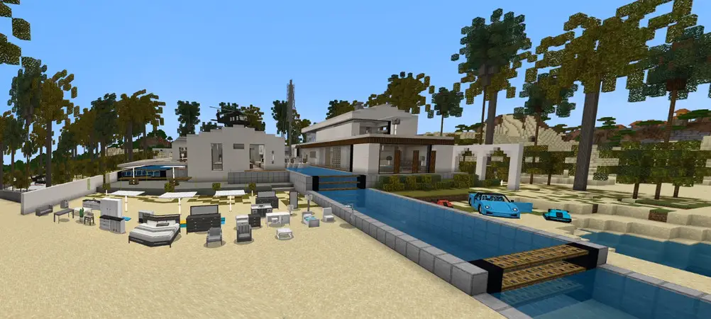 Особняк миллионера на берегу моря panorama