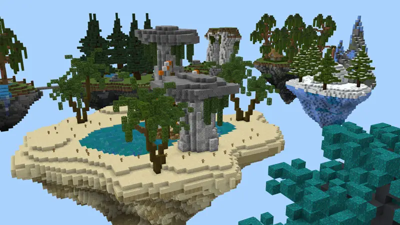 Скриншот Найдите кнопку: Skyblock №4