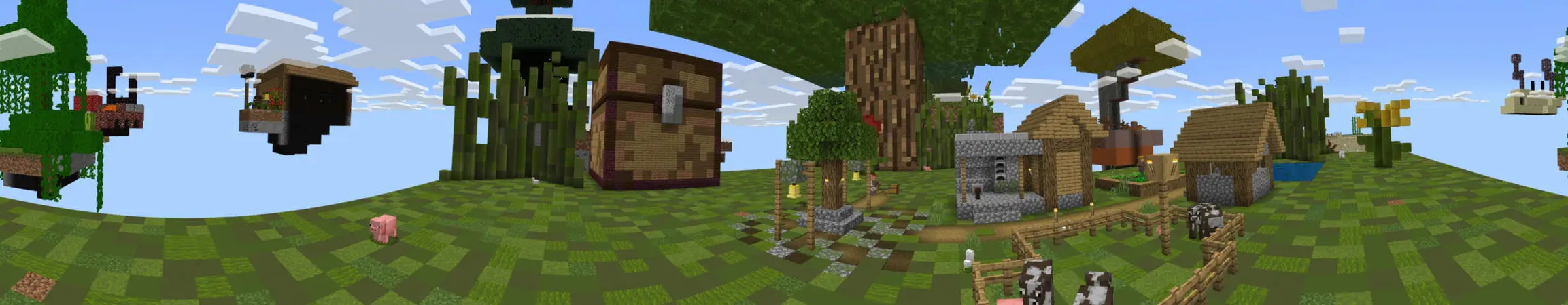 Мегаблочный Skyblock panorama