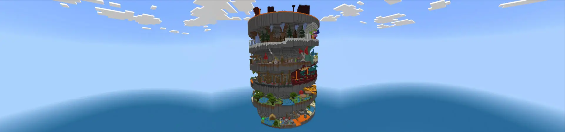 Спиральный паркур panorama