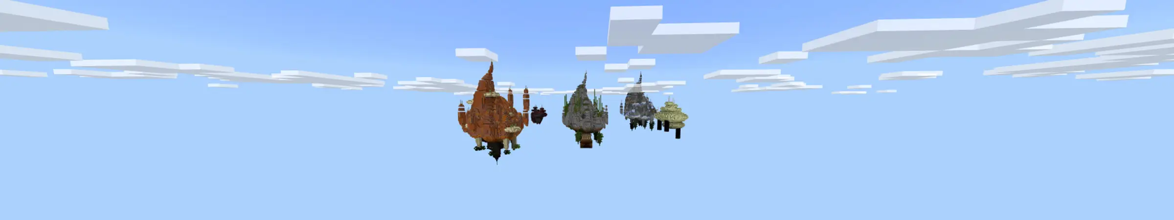Skyblock, но вверх ногами panorama