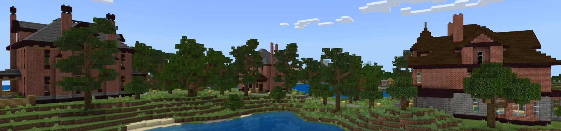 Особняки с блоками удачи panorama