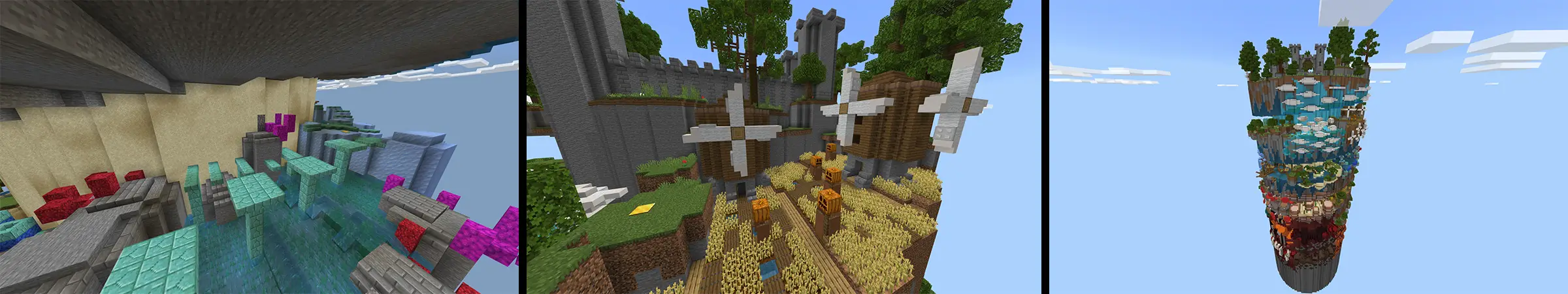 Паркур в элементальной башне panorama