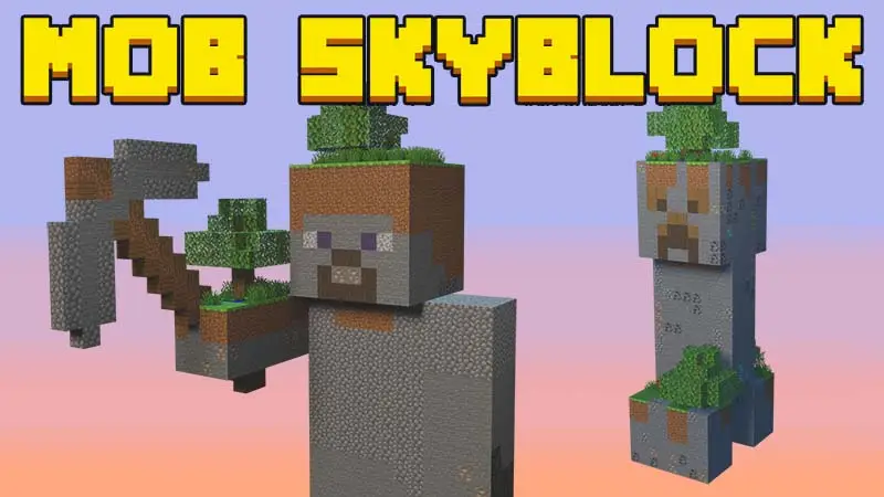 Skyblock с мобами