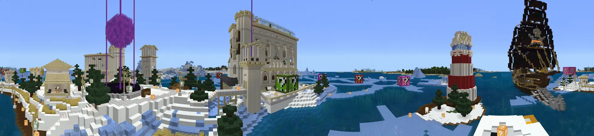 Блок удачи: зимний остров panorama