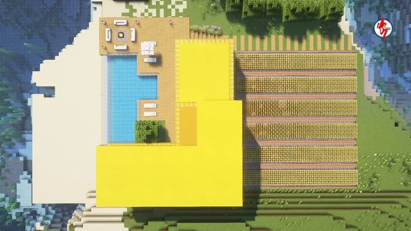 Вид дома с высоты