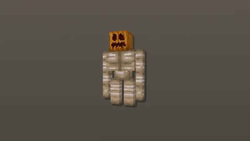 Голем с тыквой на голове