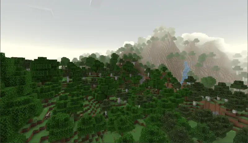 Туман над горами и лесом