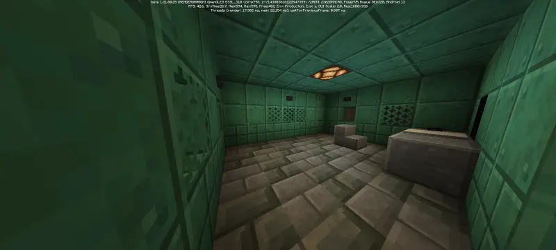 Комната из окисленных медных блоков