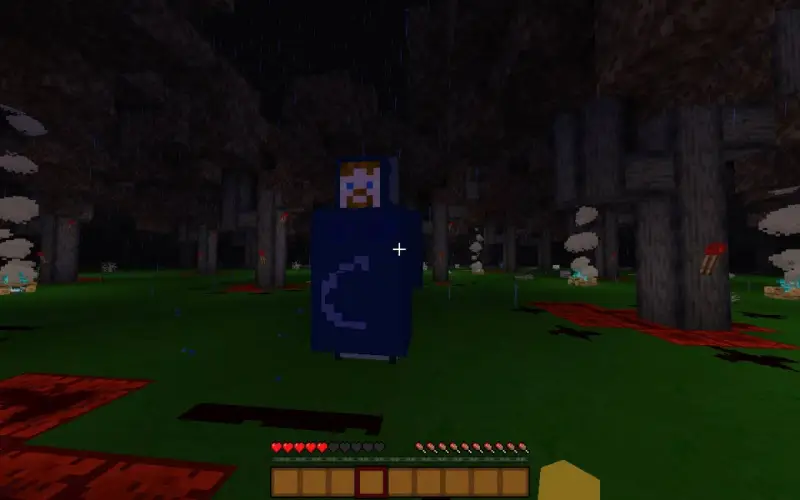 Человек в жутком лесу