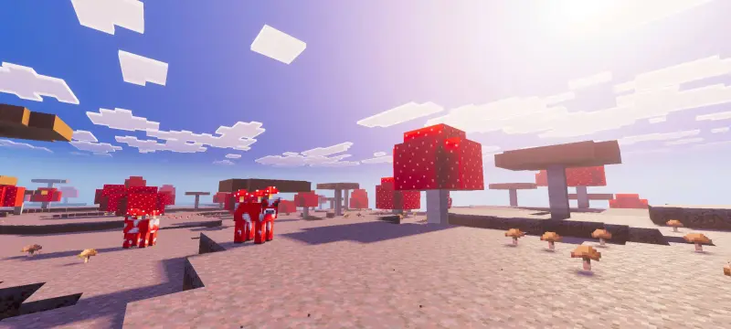 Новый вид теней у мобов и блоков