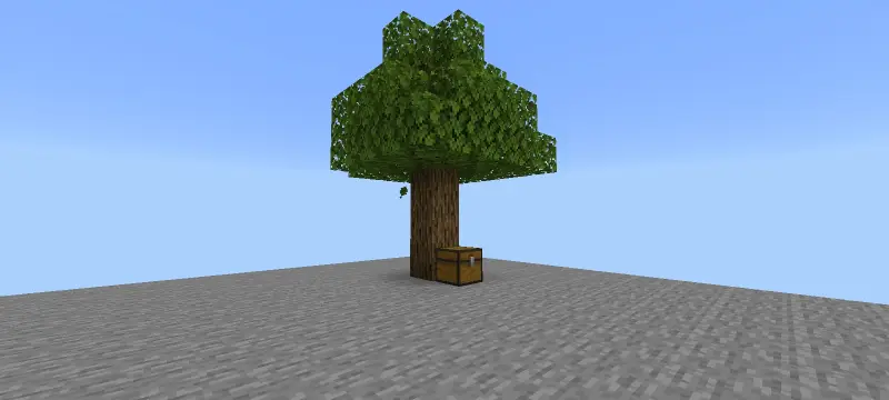 Дерево на платформе из камня