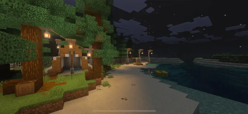 Лес около парка развлечения