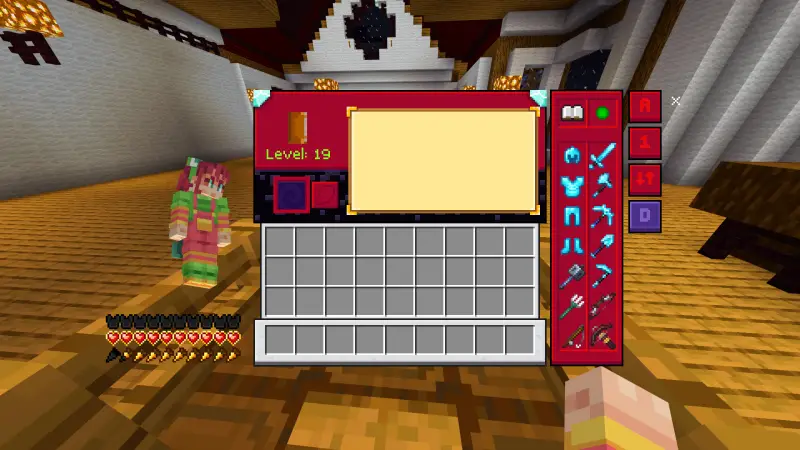 Интерфейс стола зачарования с обновленными текстурами