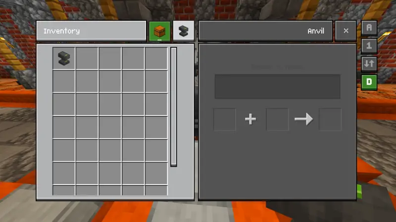 Улучшенное меню наковальни с новыми функциями