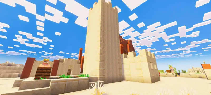 Улучшенные текстуры облаков и блоков в пустыне