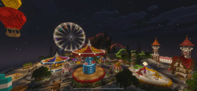 Карусели парка развлечений