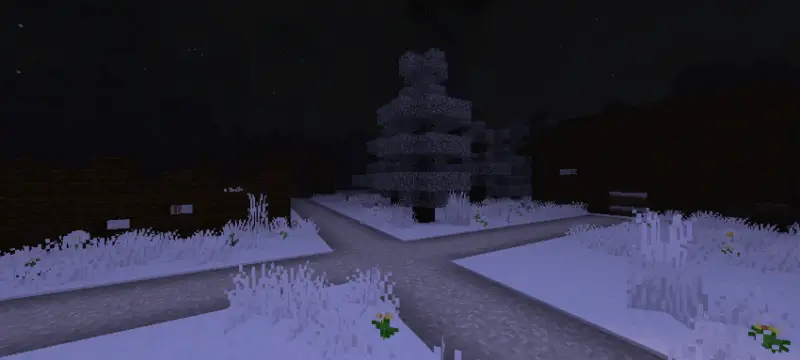 Заснеженная поляна с путями