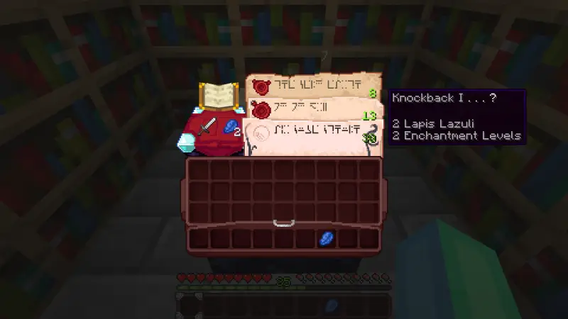 Улучшенное меню стола зачарования