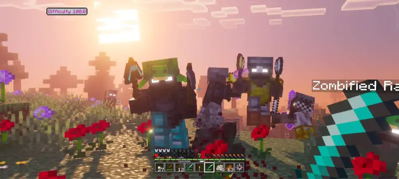 Зомби с бронёй и оружиями