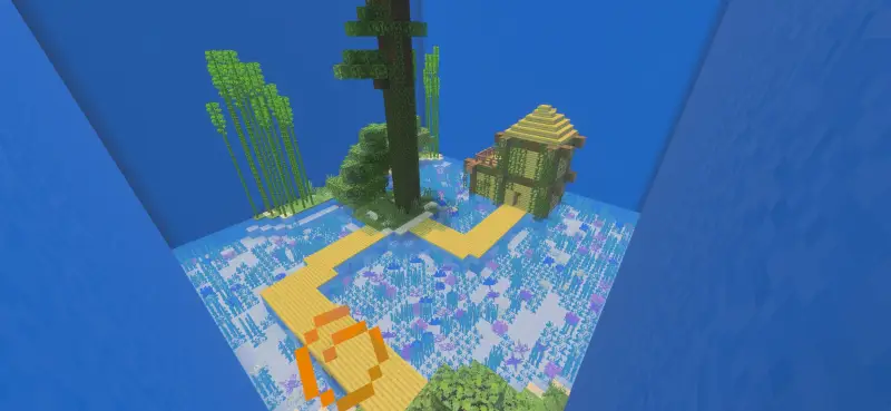 Уровень с домом на воде