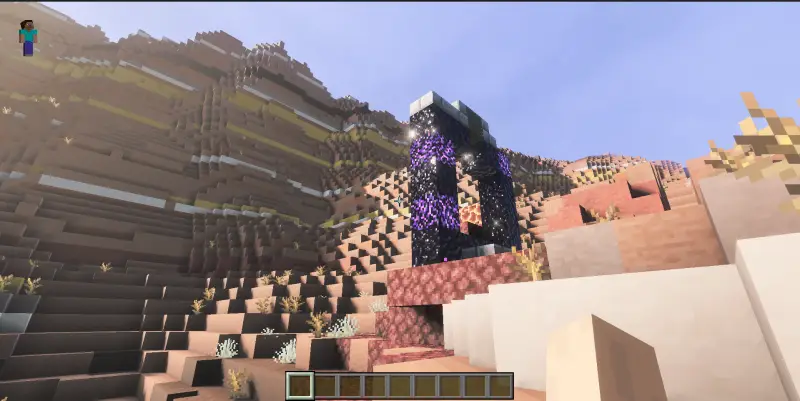 Блики на обсидиане в биоме меса