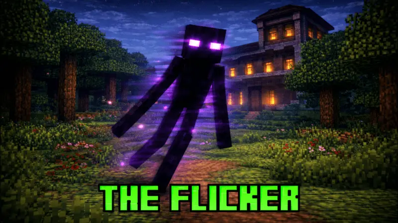 Эндермен в лесу рядом с особняком