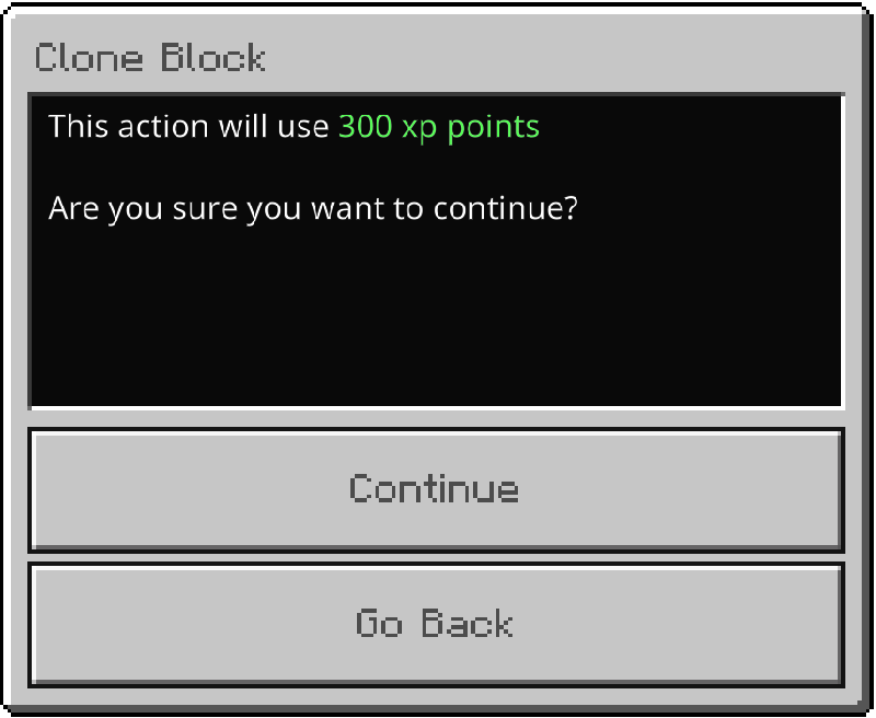 Меню блока-клонировщика