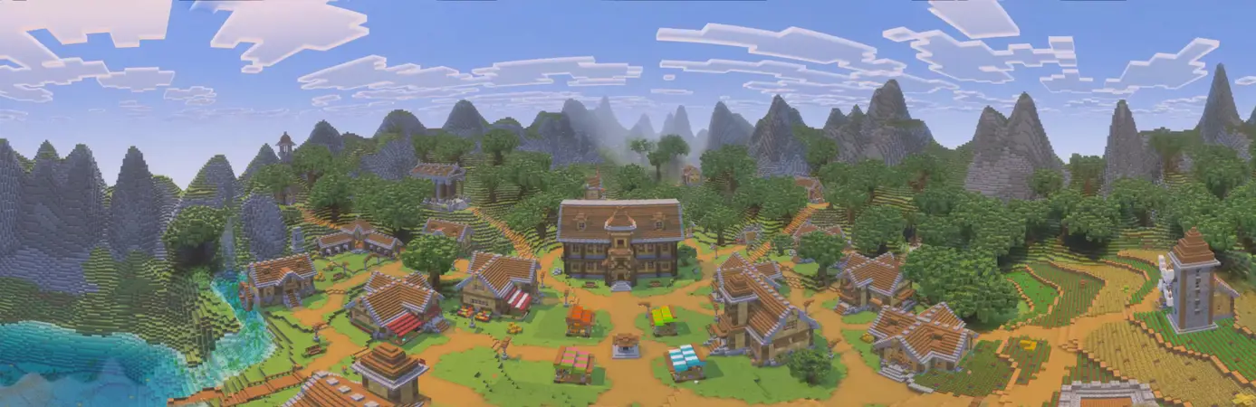 Высшее выживание в деревне panorama