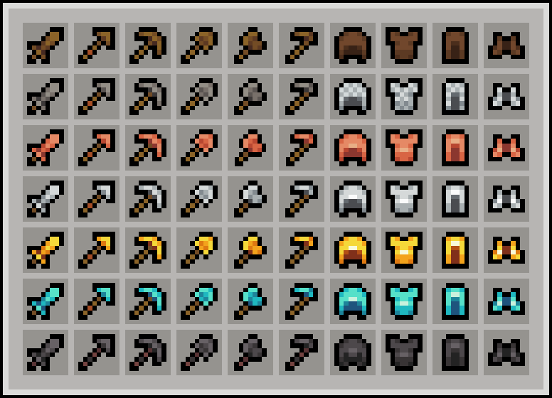 Измененные текстуры брони и оружия