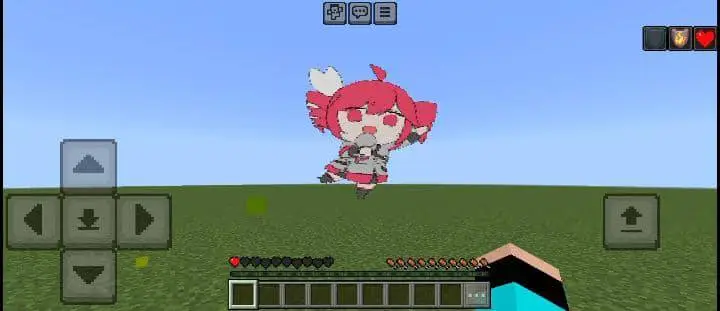 Розовый тотем бессмертия перед игроком