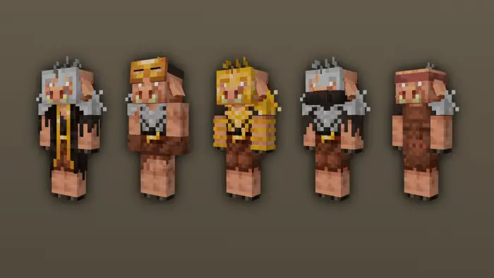 Пиглины из бастиона и из биома дельта